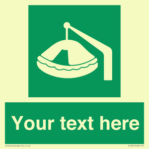 Custom sign Safe condition Davit-launched liferaft